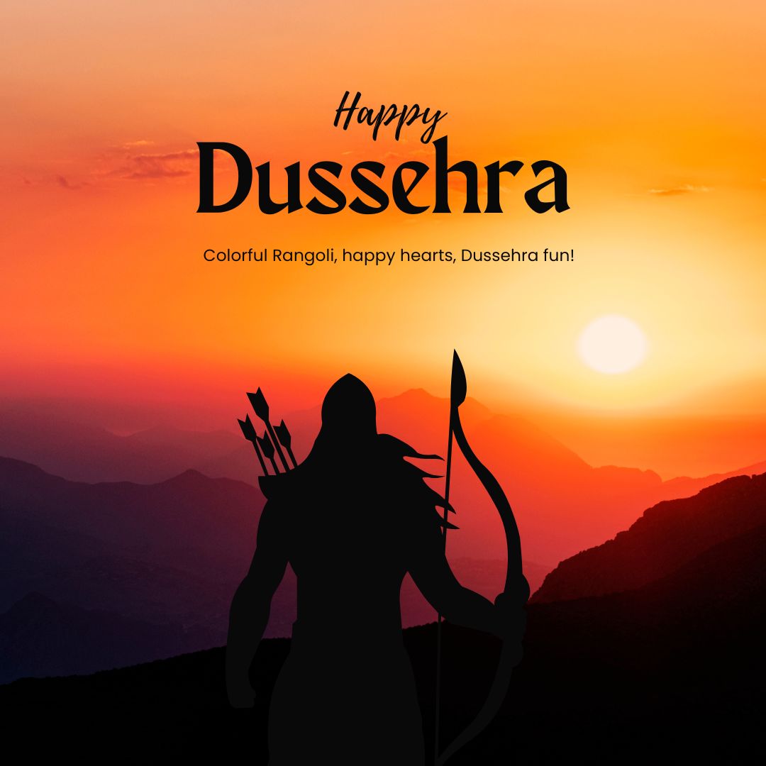 Happy Dussehra wishes 2025 — Light, laughter & love family celebration image